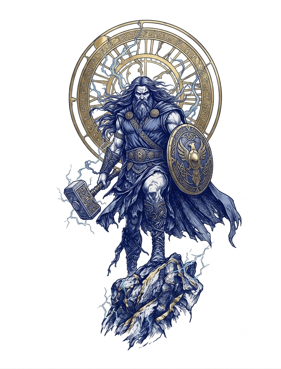 THUNDER GOD Thor Hoodie